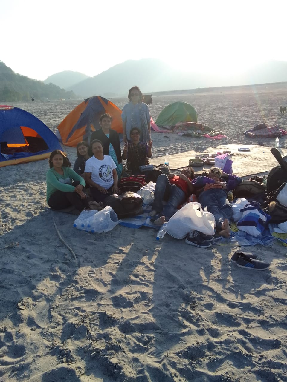 OVERNIGHT CAMPING BESIDES THE BRAHMAPUTRA TO HAVE THE EXPERIENCE OF MEDITATION IN NATURE BOTH AT SUNRISE AND SUN SET, 7/01/2023